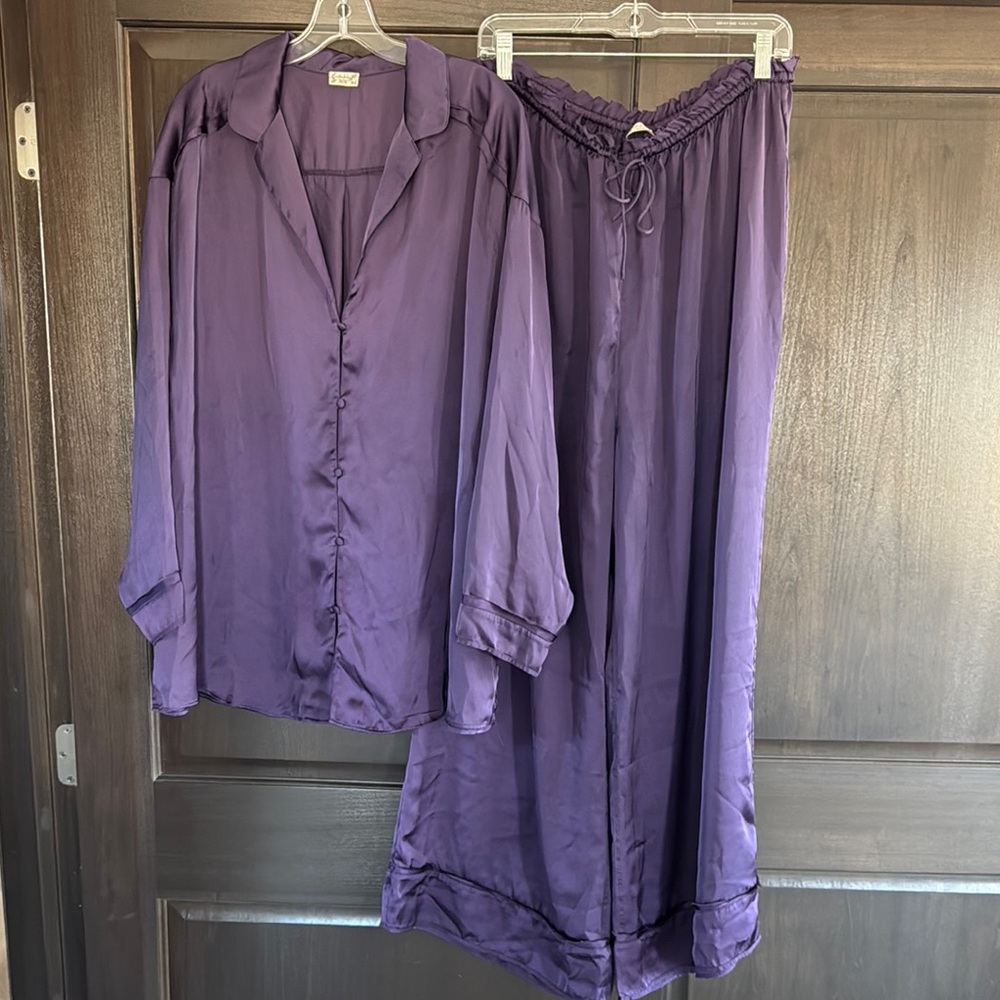 Free People satin pajama set